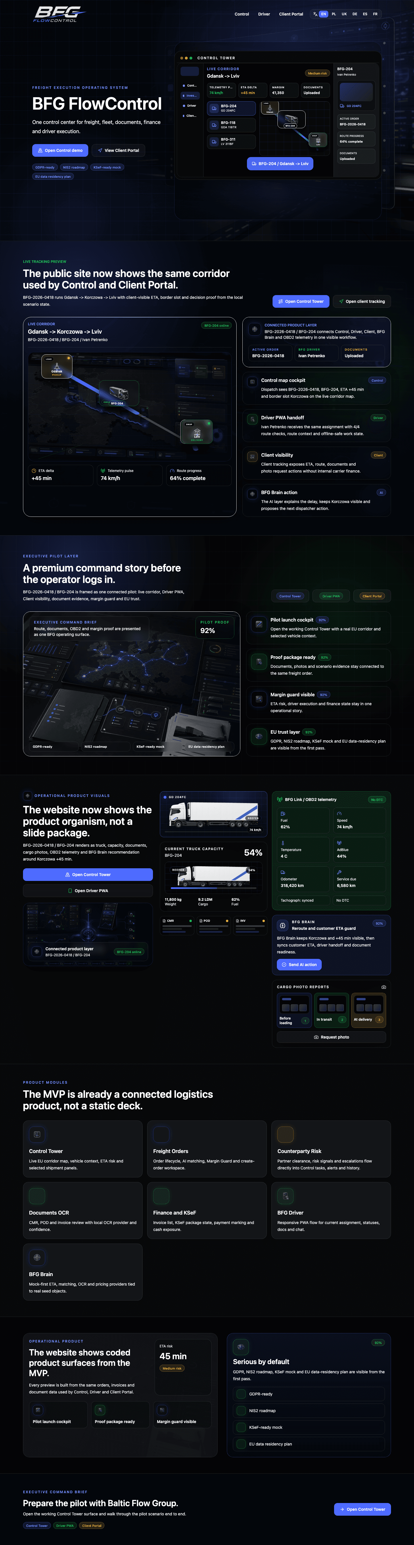 BFG FlowControl website screenshot