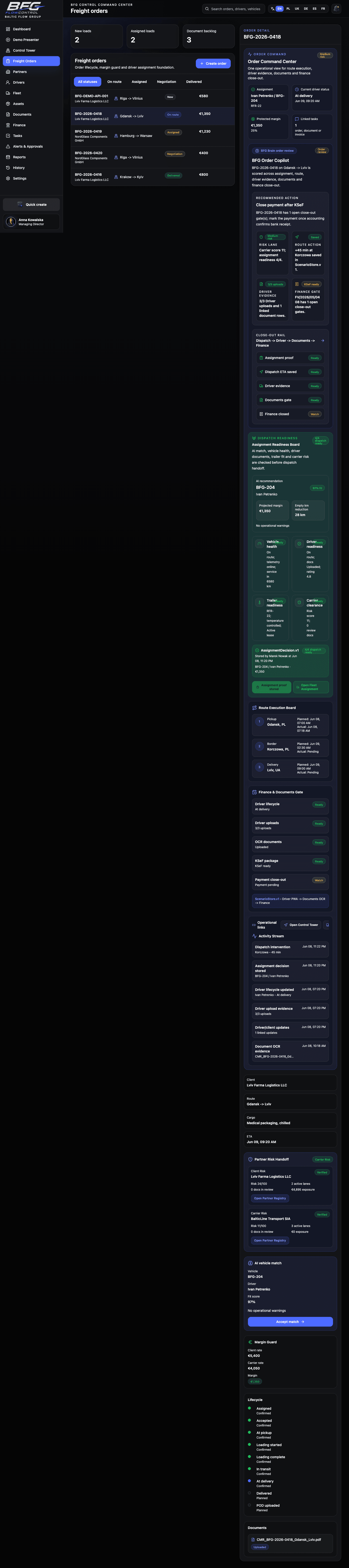 Freight Orders screenshot