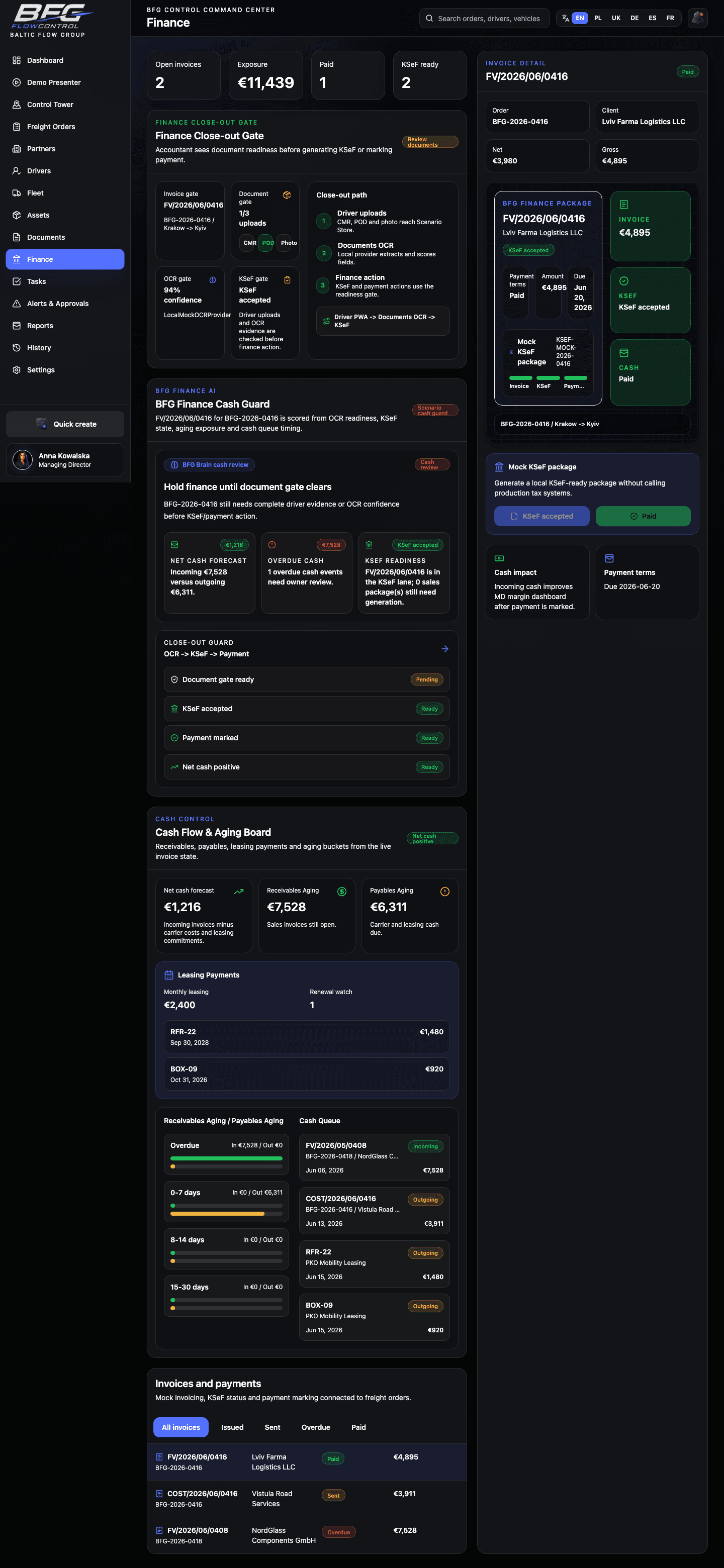 Finance screenshot