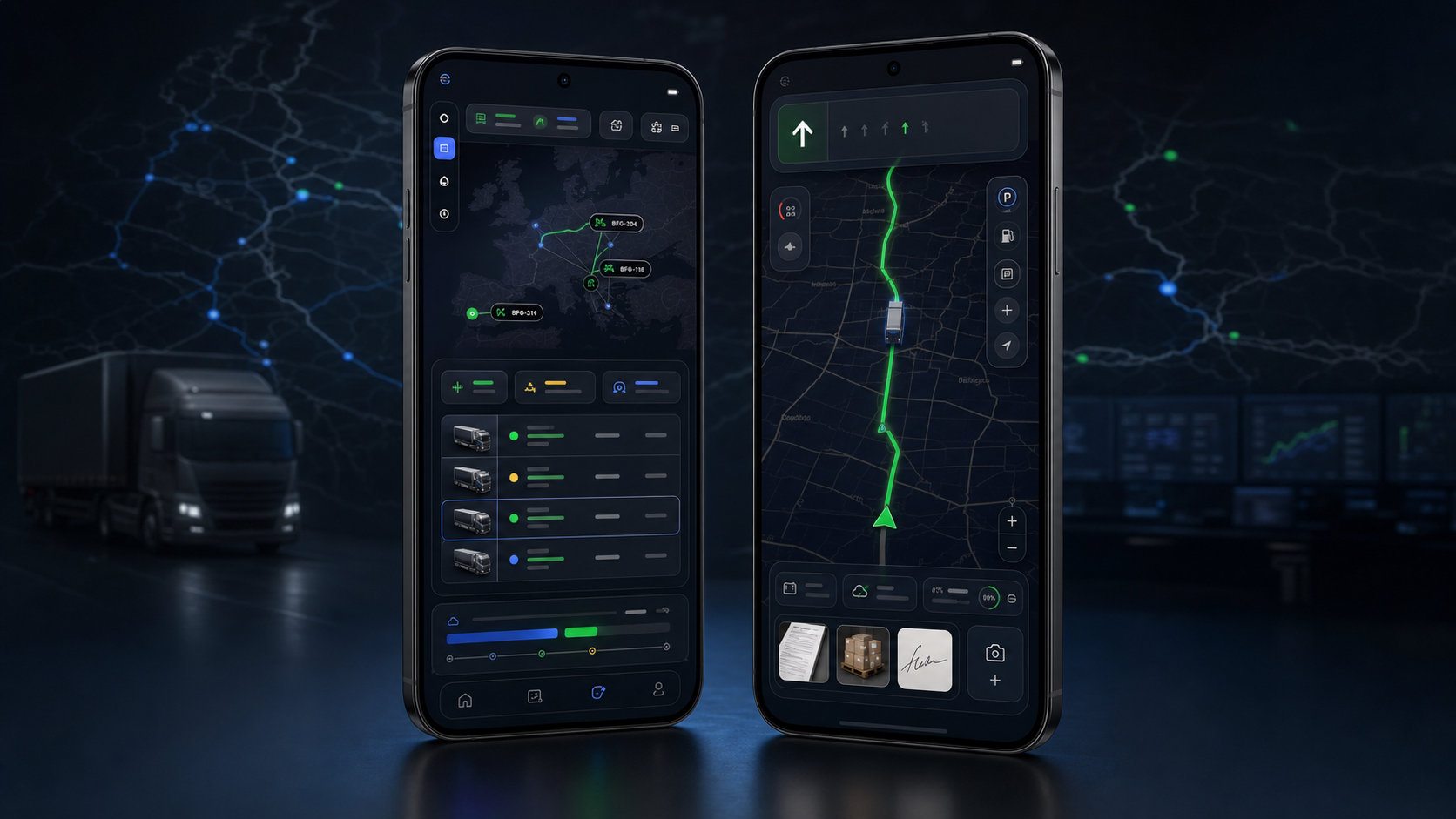 Premium BFG FlowControl and BFG Driver mobile app mockups
